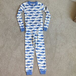 Hanna Andersson Blue and White Kids Pajama Set